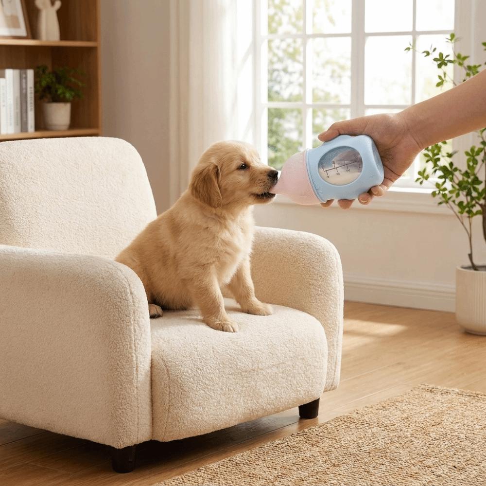Visible Scale Pet Milk Bottle Silicone Nipple Pet Feeding Bottle Cat Feeding Bottle Newborn Puppy