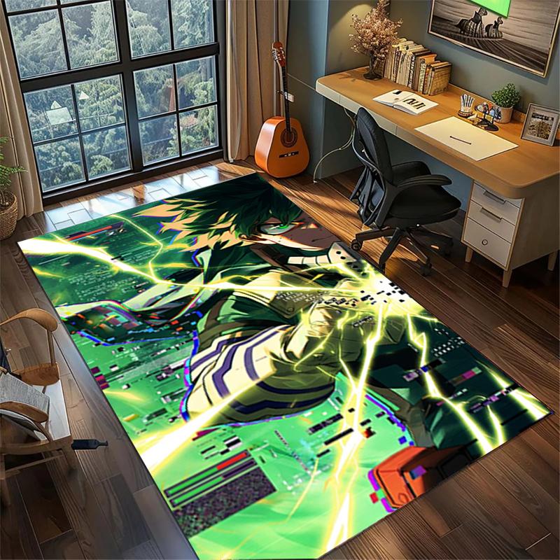 My Hero Academia Washable Area Rug Non Slip Large Carpet Gamer Room Bedroom Decor