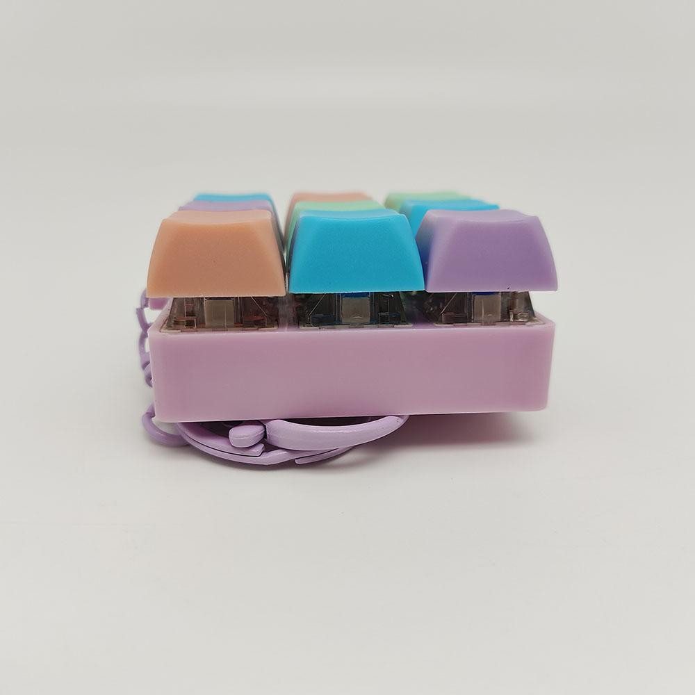 Stress-Relief Keyboard Keychain - Fidget Toy with Sound Effects, Perfect for Party Favors & Gifts, Purple