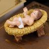 Weihnachten Baby Jesus Christus in Krippe Weihnachtskrippe Baby Jesus Figuren Set Kirche Krippe Bastel Dekoration