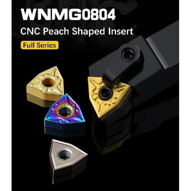 10pcs WNMG080404 WNMG080408 Carbide Insert for MWLNR External Turning Tool WNMG R-S/L-S Blade Stainless Steel Cutter CNC Lathe