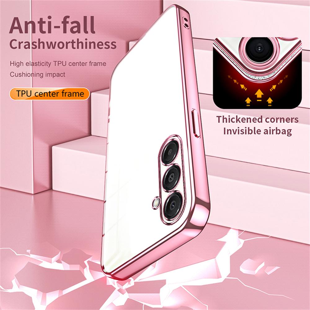 For Samsung Galaxy A17 5G/A17 4G Case Electroplating Frame Soft TPU Phone Cover