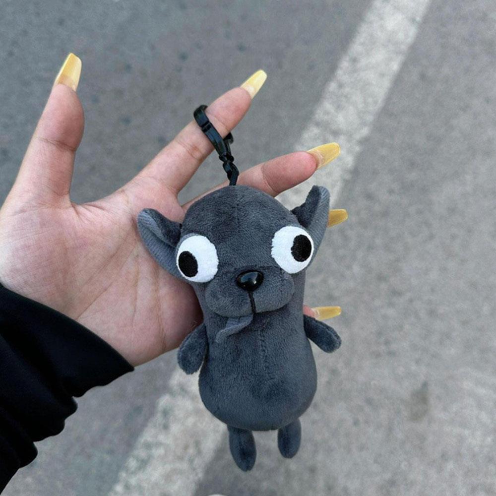

Funny Chihuahua Puppy Plush Pendant Ugly And Cute Creative Dog Plush Toy Backpack Abstract Plush Keychain Gift Plush Pet Toys чёрный