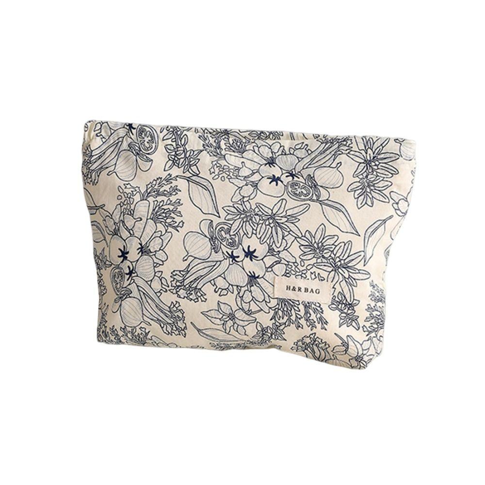 Flower Printed Cosmetic Storage Bag Floral Toiletry Handbag New Women Cosmetic Pouch  Travel