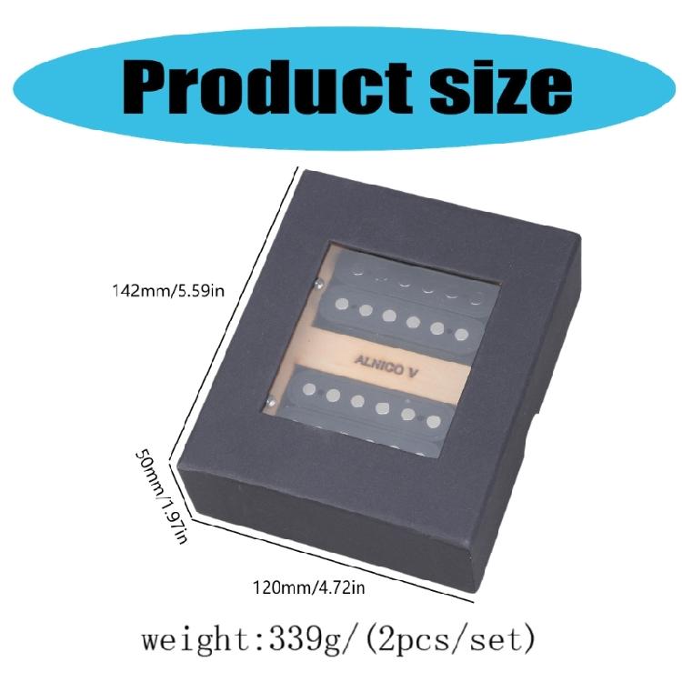 6 Strings Ceramic Magnet Pickup Guitar Replacement Neck and Bridge Set of 2Pcs