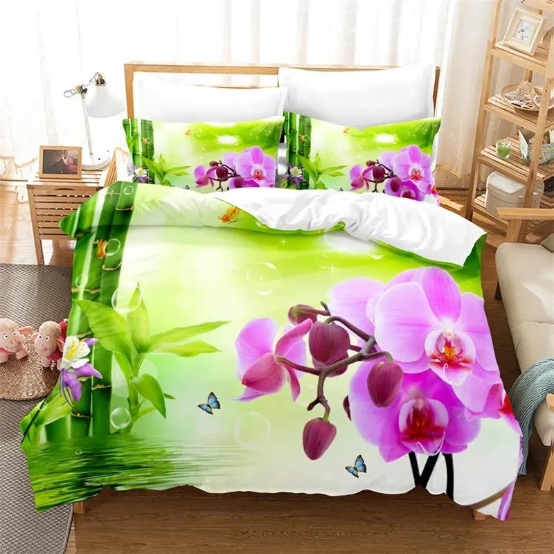 Comforter Sunflower Twin Full King Size Botanical Plants Comforter Microfiber Nature Floral Bedding Set