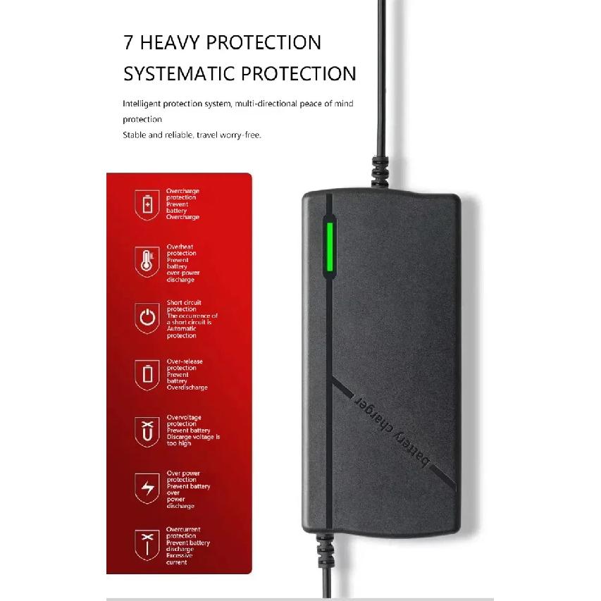 24V 36V 48V 52V 60V 72V 2A 3A 5A Lithium Battery Charger 29.4V 42V 54.6V 58.8V 67.2V 84V 2A 3A 5A Lithium-ion Charger