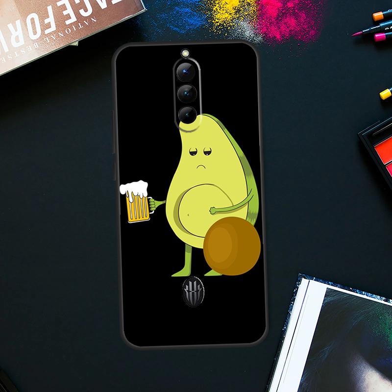 Funny Cartoon Avocado Case For ZTE Nubia Red Magic 9 8 8S Pro Plus RedMagic 6 7 Pro 6S 7S Pro 5S 6R 5G Back Cover