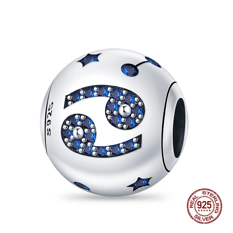 Original Charms Copper Twelve Constellations Charms Beads Fits Womens 3Mm Original Bracelets Necklace Diy Fine Jewelry Gifts