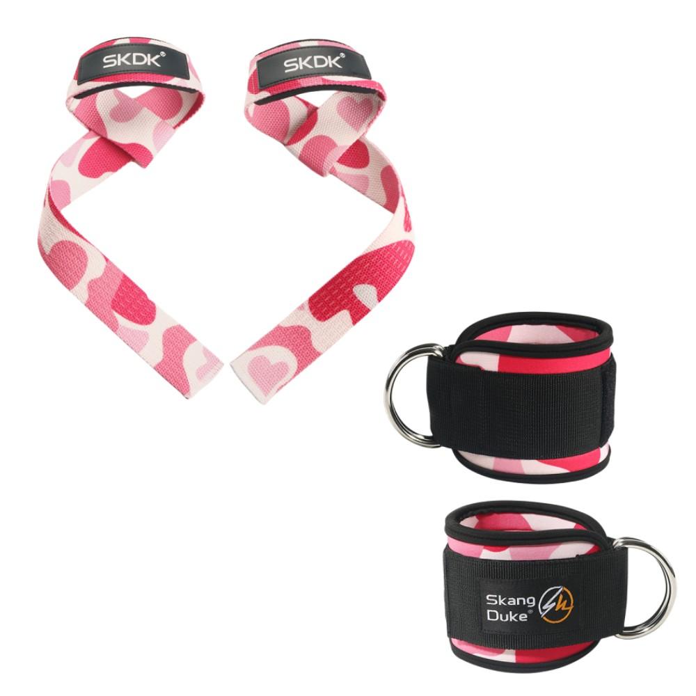 

Ремені для щиколоток для фітнесу, регульоване D-кільце, манжети для підтримки ніг, манжети для підйому зап’ястя, ремені для підйому в тренажерному залі, набір камуфляжних ременів для жорсткої тяги.