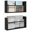 Magazine Shelf 2 pcs Black Oak Effect 60 x 12 x 30 cm
