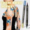 10 Colors Temporary Tattoo Pen Non-Toxic Easy Wash Off Tattoo Marker Pen Water-Based Tattoo Doodle Pen