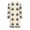 Women's Fashion Loose Casual Pocket Printed Cardigan Seven Sleeve Jacket Top