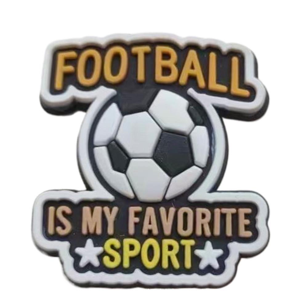 Fotbalová série Croc DIY Odnímatelné Sponky na boty - Měkké Gumové Dekorace na Dřeváky