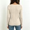 Women's Casual V-Neck Pullover Long Sleeve Sweater for Everyday Wear