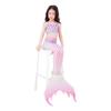 Kinder-Meerjungfrauen-Badeanzug Meerjungfrauen-Bandeau-Top Fischschwanz Mädchen Prinzessinnenkleid
