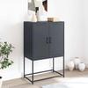 Highboard Anthracite 68.5 X 38.5 X 107 Cm Steel
