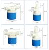 Fully Automatic Blue & White Plastic Water Level Control Valve with 4-Point Side Inlet for Water Tanks