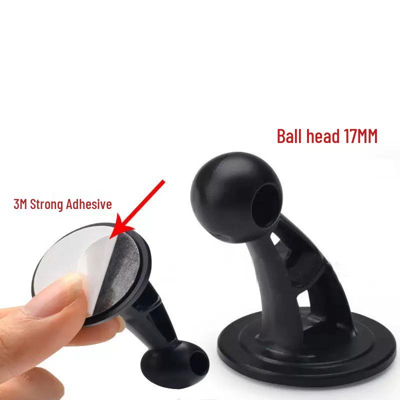 Universal Car Mount: Vent Clip, Dashboard Suction Cup, 17mm Ball Head Navigation Bracket
