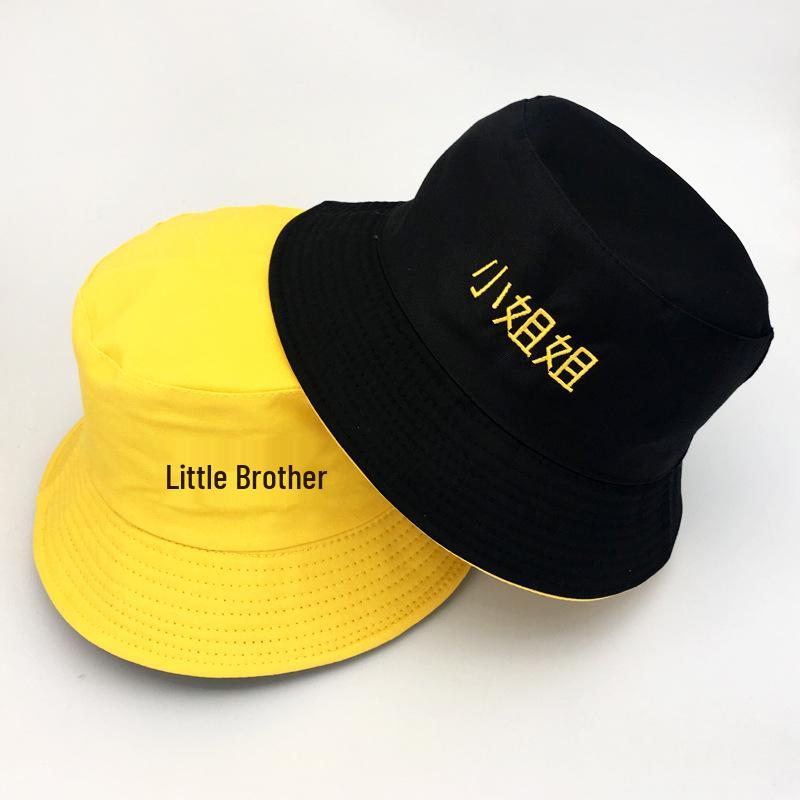 Pălărie de pescar unisex, față-verso, pentru primăvară/vară, cu broderie chinezească - Stil trendy Harajuku, Protecție solară pentru exterior.