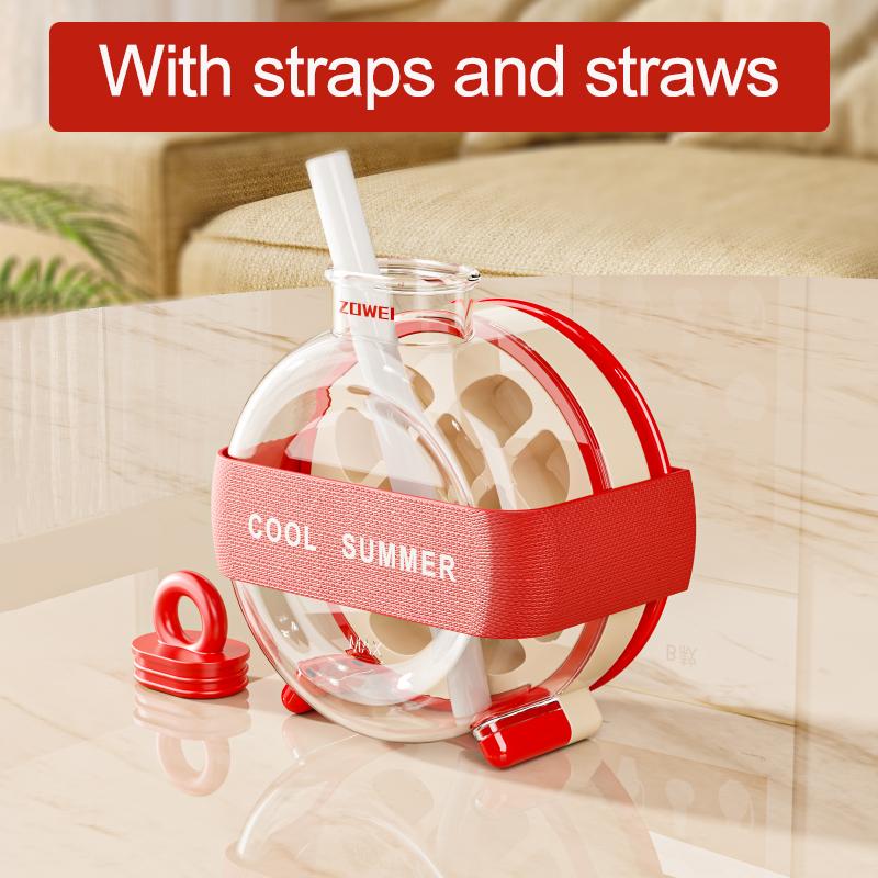 

Креативная форма для льда с ремешками, соломинками, льдогенератор, портативный пластиковый стакан для льда, чайник, бутылка для напитков для фитнеса на открытом воздухе, поднос для кубиков льда красный