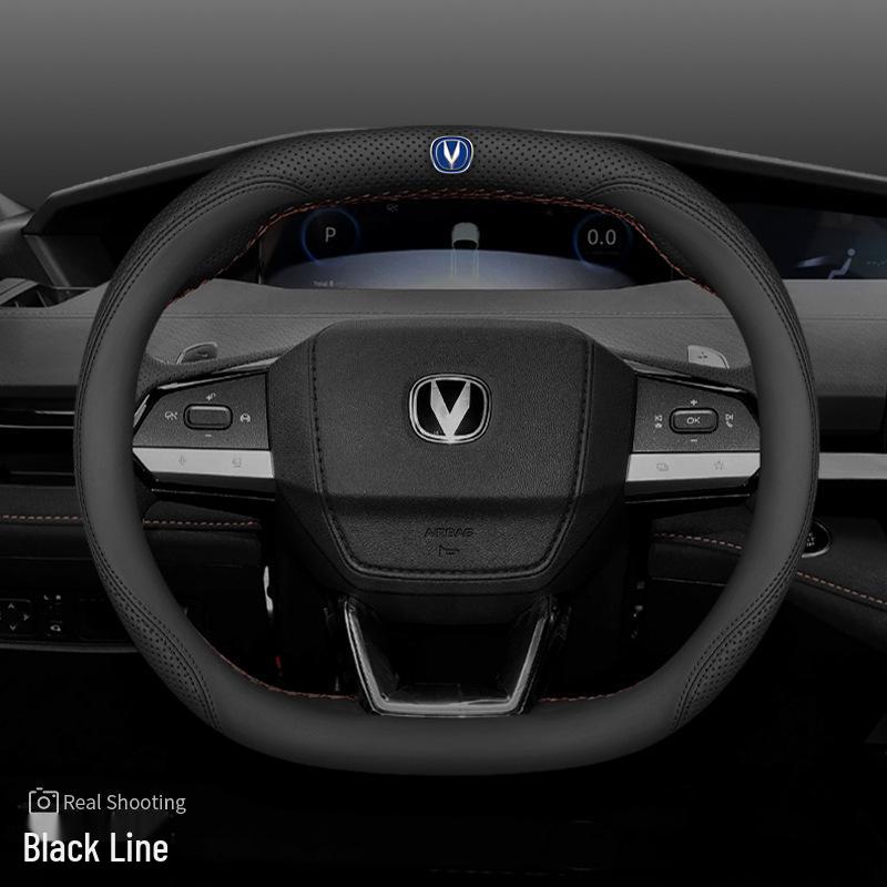 Changan Univ CS55 Plus/Yidav Unik Ultra-Thin Genuine Leather Steering Wheel Cover