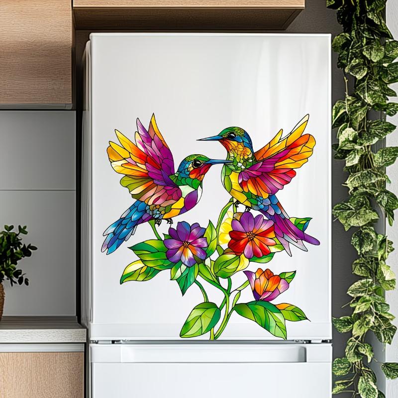 

Sunflower Rose Refrigerator Sticker Self-Adhesive Removable Home Appliances Cabinet Decals Wall Sticker Home Art Decor A3