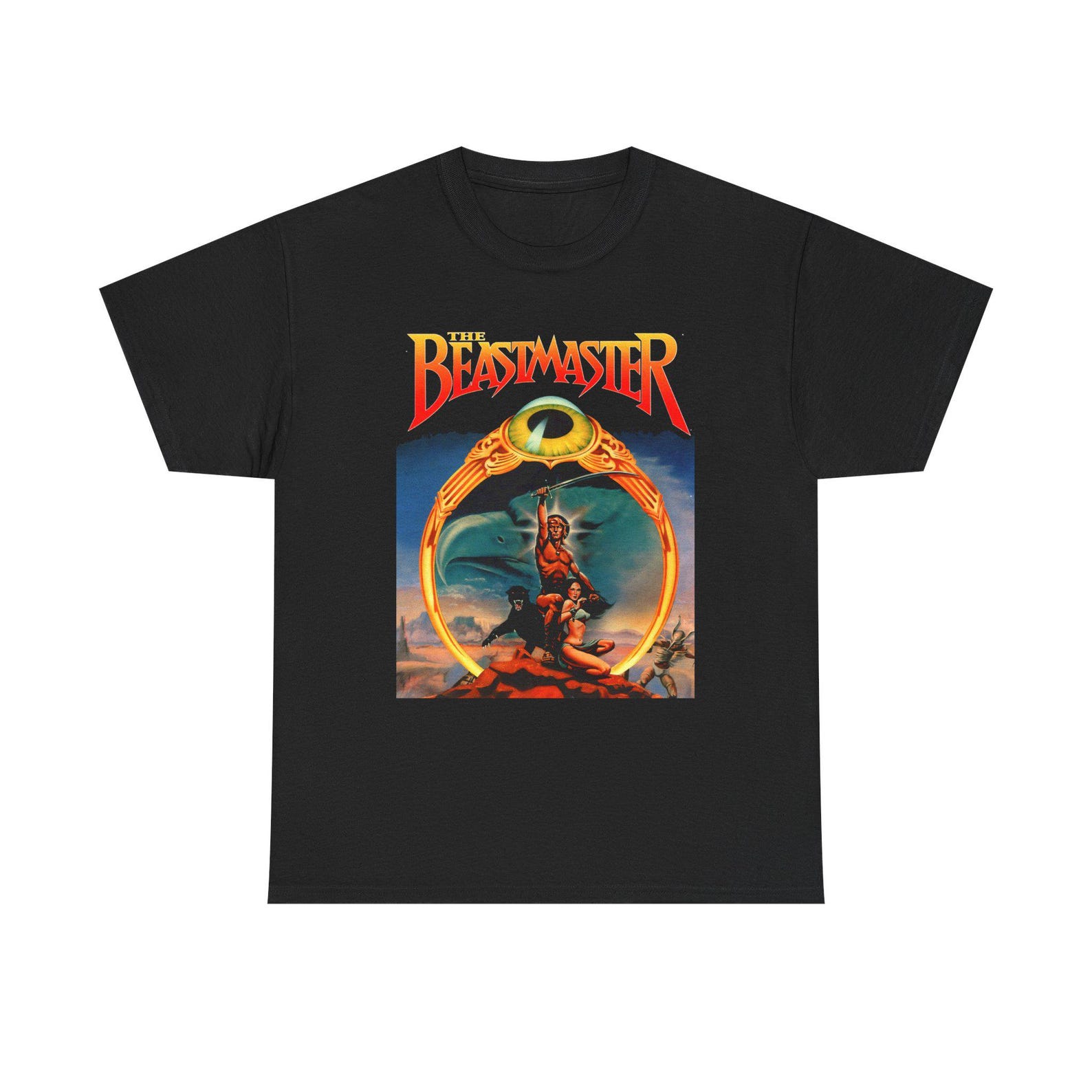 The Beastmaster Retro 80s Movie T-Shirt – Classic Navy Black Tee 2XL