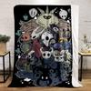 Cluster of stylized bug-like characters with varied designs and colors. for all seasons blanket lunch break throw gift