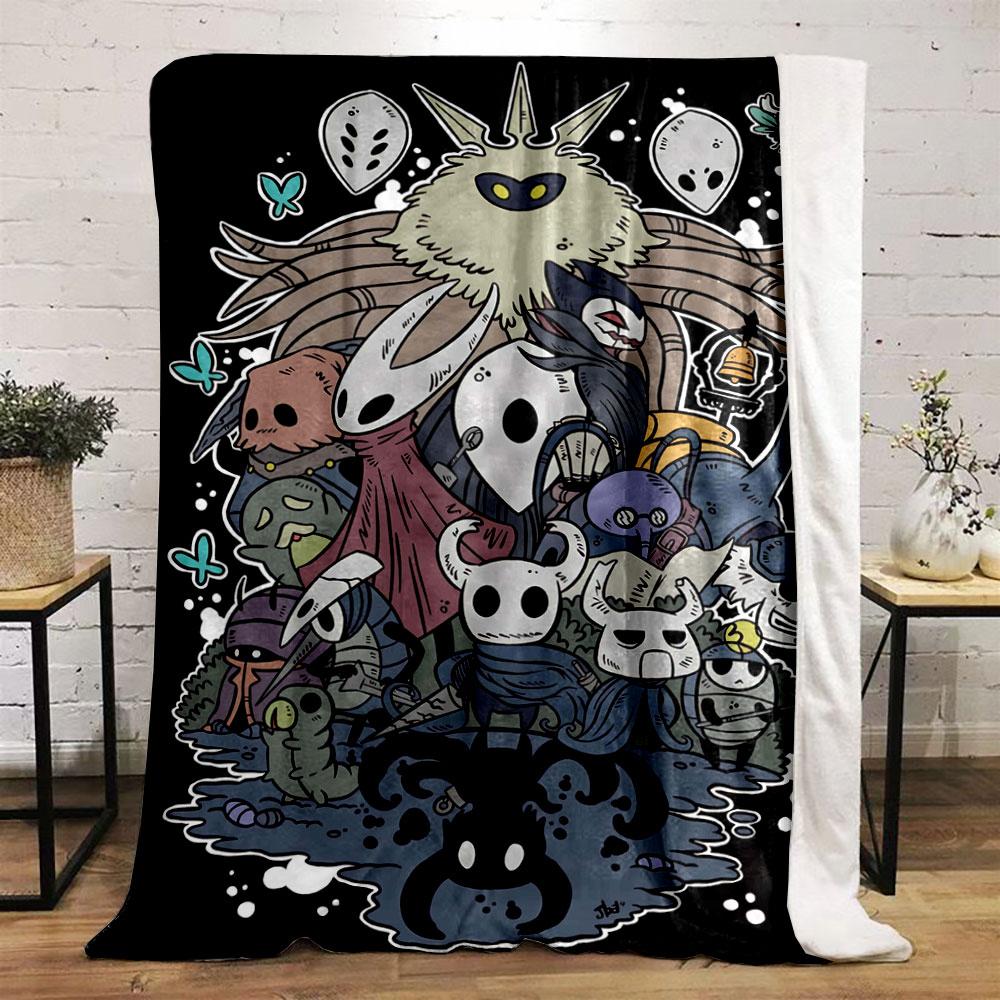 Cluster of stylized bug-like characters with varied designs and colors. for all seasons blanket lunch break throw gift