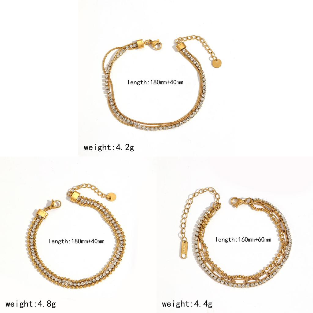 Fashionable Inspired Stainless Steel Multilayer Geometric Hand Chain For Women