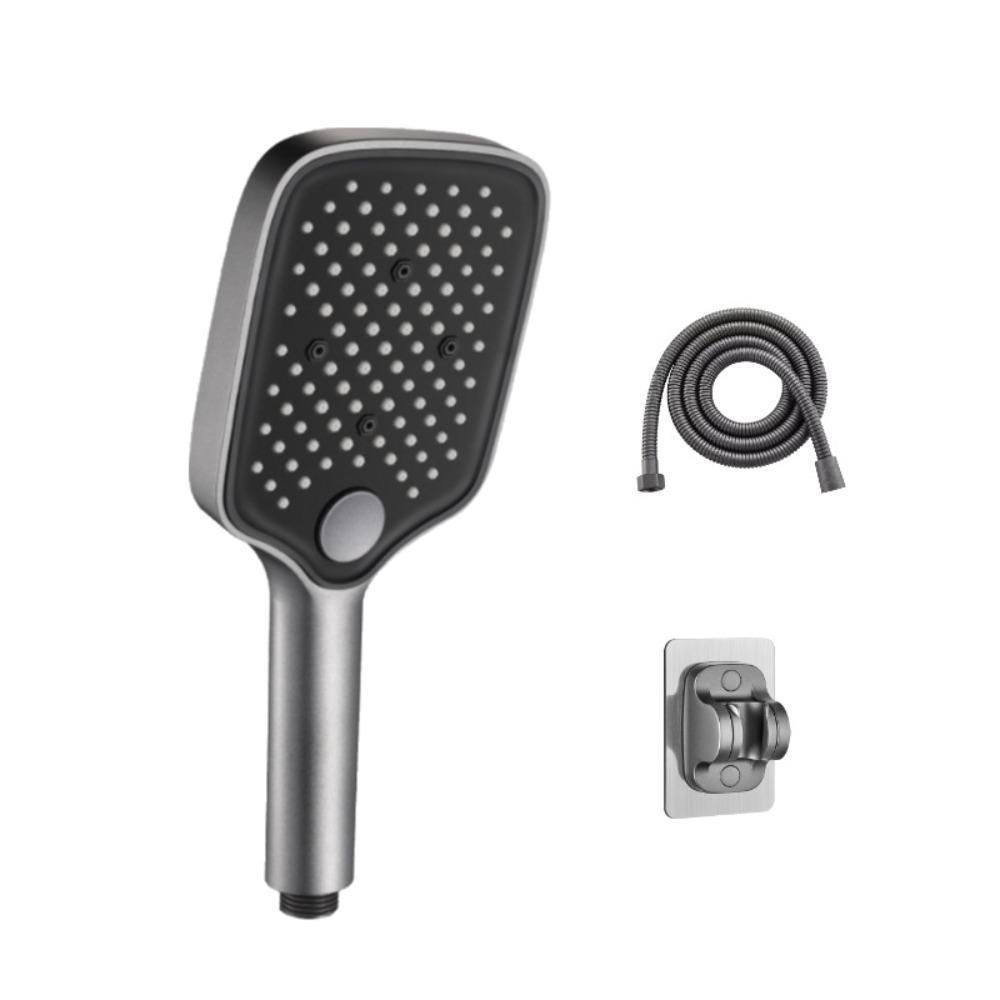 Rectangular Large Panel Pressurized Shower Head 3 Mode Rain Shower Set Barber Shop