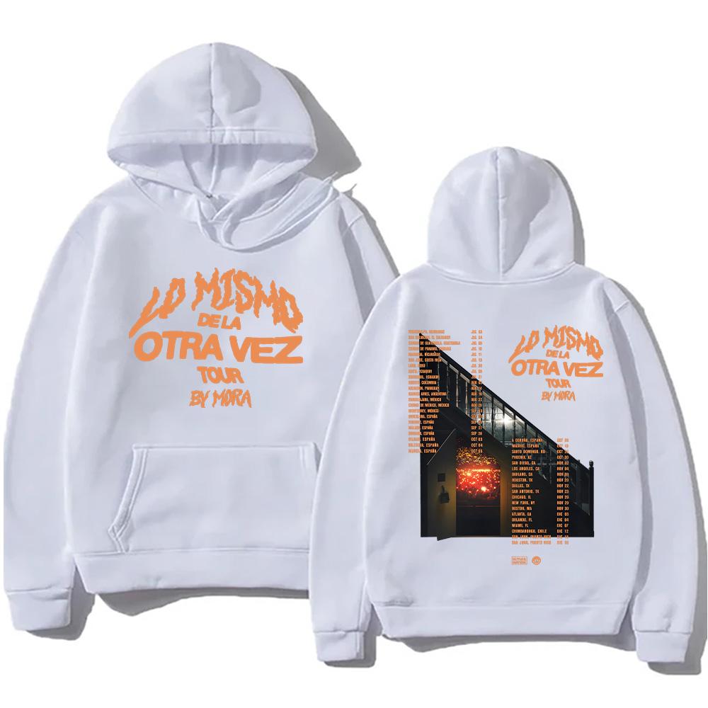 Mora Trends 2025 Hoodie Mora Lo Mismo Dela Otra Vez Tour Sweatshirt Unisex Creative Aesthetic Pullover Fall Casual Loose Clothes