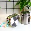 2-Piece 20 Oz Airtight Kitchen Canisters Stainless Steel Glass Food Storage Jars with Lids