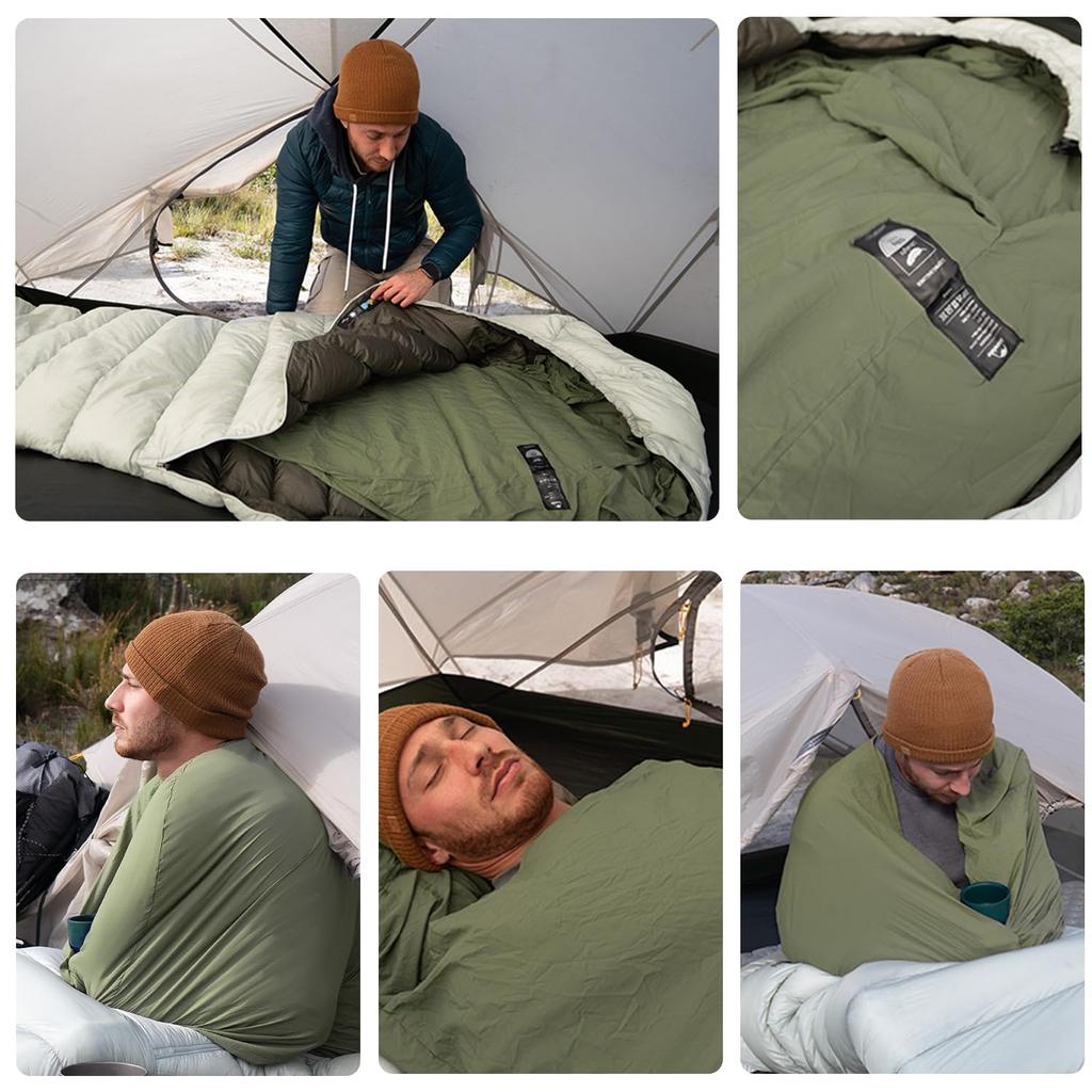 Naturehike Inner Sheet, Sleeping Bag, Sleeping Bag, Lightweight, Soft To the Touch, 80 X 210 Cm, Convenient, Compact, Dustproof, Heat Retaining,