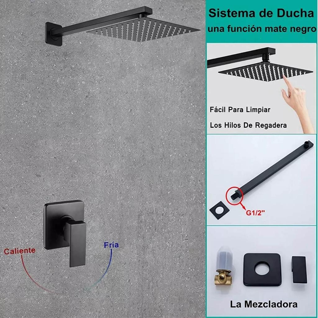 Rain Shower Kit Rain Shower Kit  Single Handle In Wall Waterfall Shower  Kit for Bathroom Home Black Shower Faucet Set