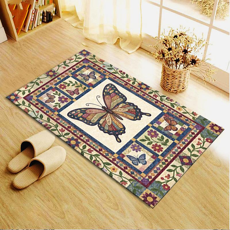 2025 New Butterfly Decoration Carpet Rug for Living Room Bedroom Home Sofa Decoration,Kids play Non-slip Floor Mat26