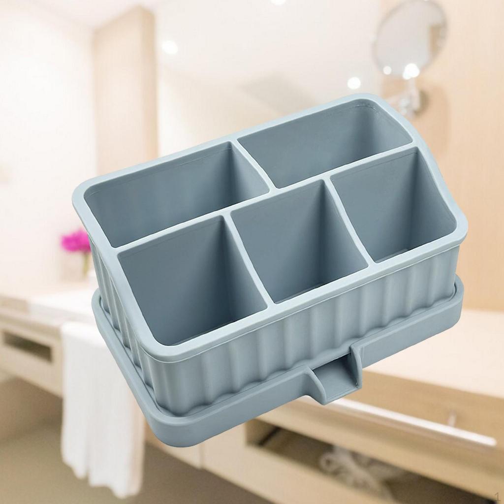 Bathroom Organizer for Electric Toothbrush, Toothpaste, And Soap Dish with Drainage