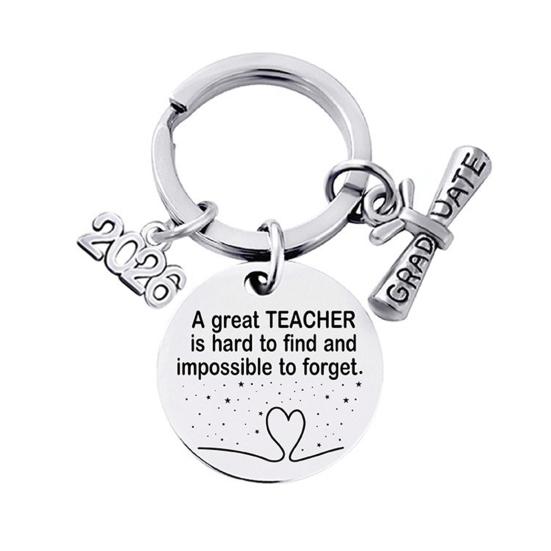 Keychain Pendant Class of 2026 Durable Stainless Steel Keepsake Nursing Law Students Keychain