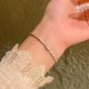 Light Luxury Niche High-end Pearl Bracelet Women's Korean Style Fashion Elegant Flash Zircon Love Bracelet Crystal Bracelet