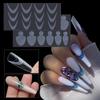 12Pcs French Reusable Nail Mould Silicone Pads Nail Extension Mold Quick Building Professional Manicure Art Tools