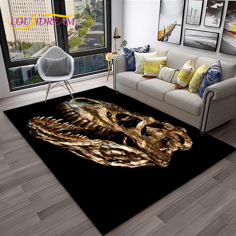 Animal Fossil Dinosaur 3D Series Carpet HD Rug for Home Living Room Bedroom Sofa Doormat Decor,kids Area Rug Non-slip Floor Mat