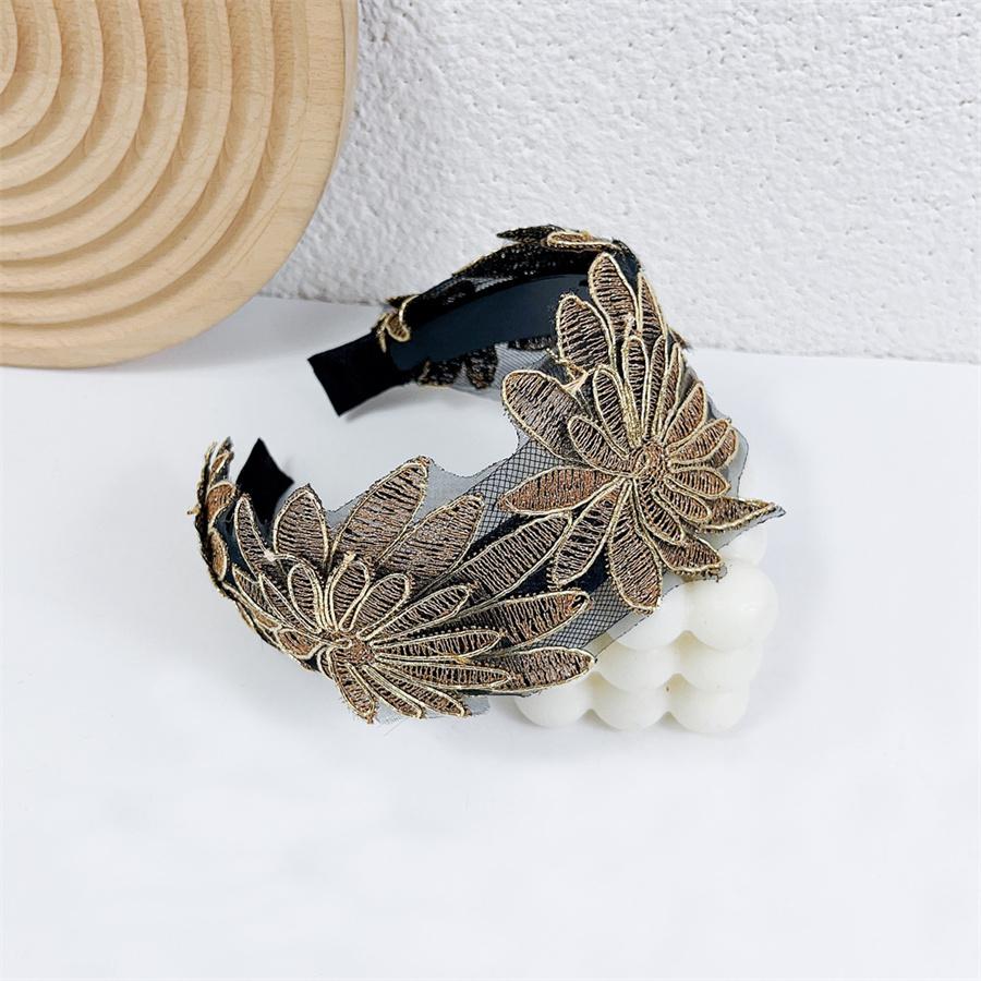 

Смоляний темперамент Макіяж Модний дизайн Жіночі аксесуари для волосся Широка бічна пов язка на голову Корейський стиль Аксесуари для волосся Мереживна пов язка на голову з листям