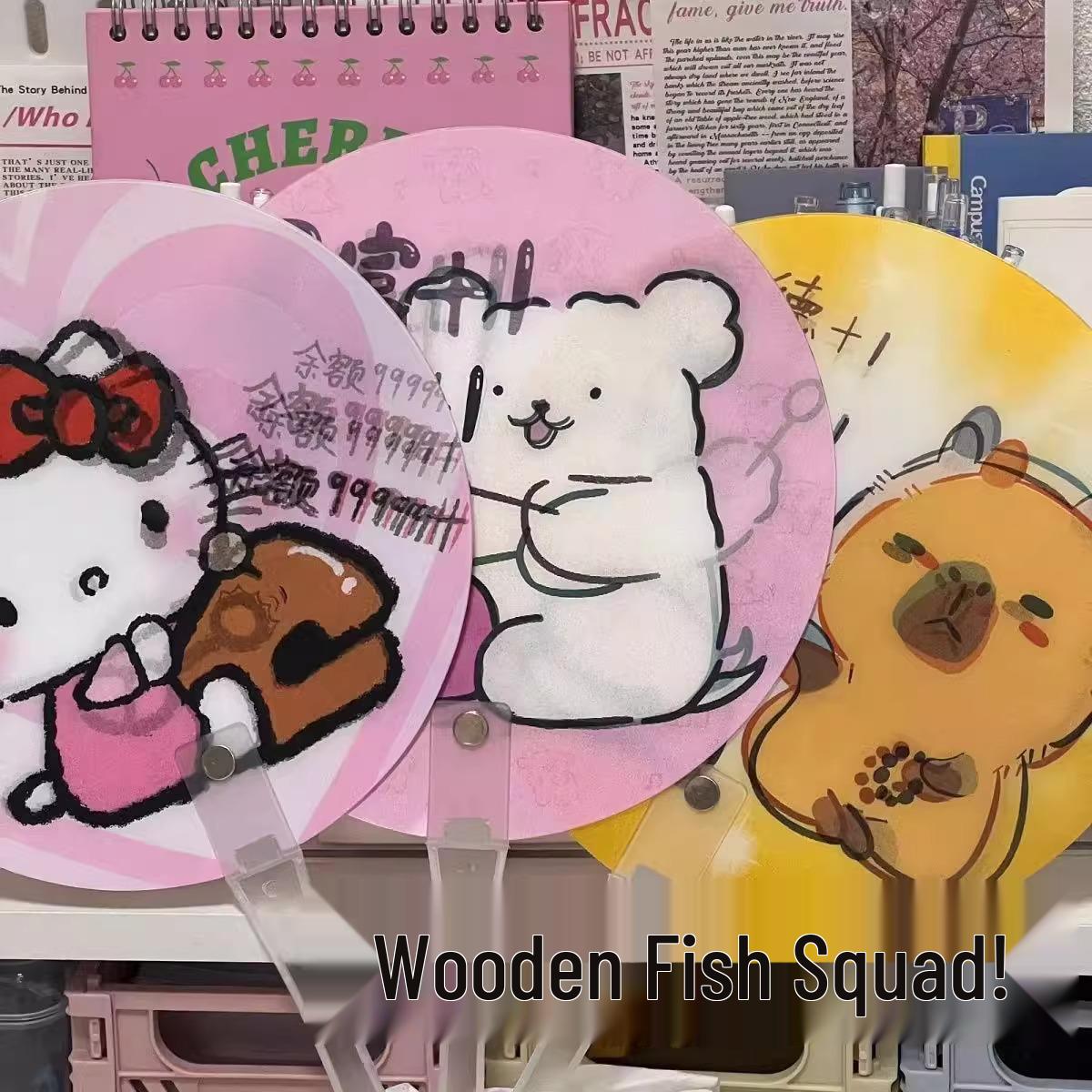 

Портативный ручной вентилятор Усаги: Креативный и веселый летний аксессуар Cartoon Fan - Random Set of 3