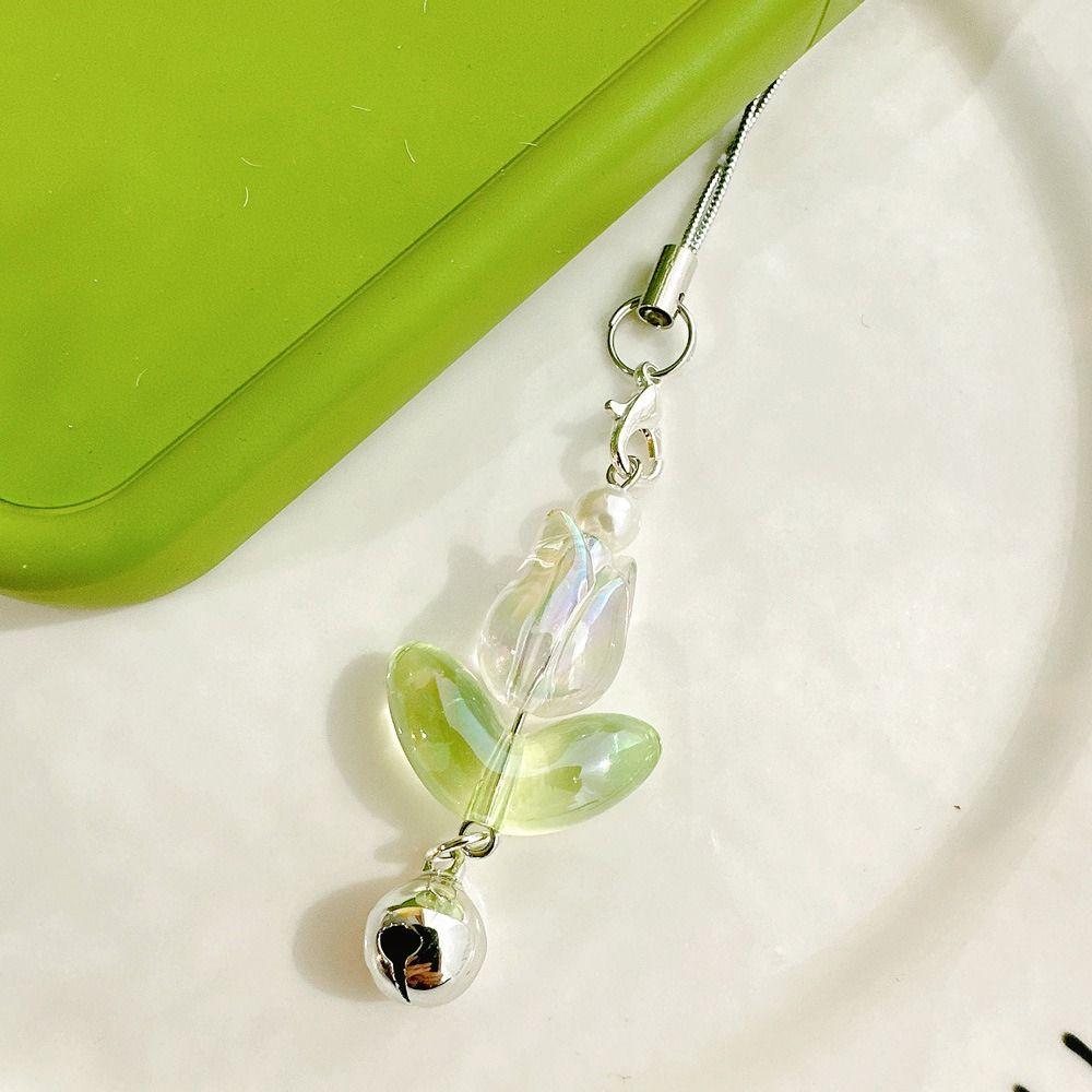 Blumen Tulpe Handyanhänger Perlen Handyketten Y2K Ästhetik Handybänder Schmuck Geschenk