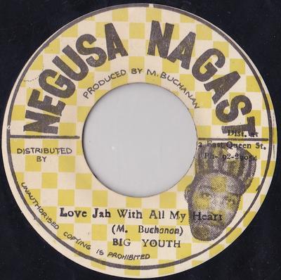 Disco de 7 polegadas BIG YOUTH - Love Jah With All My Heart NONE Negusa Nagast 1980 Jamaica Reggae, Ska & Dub Usado