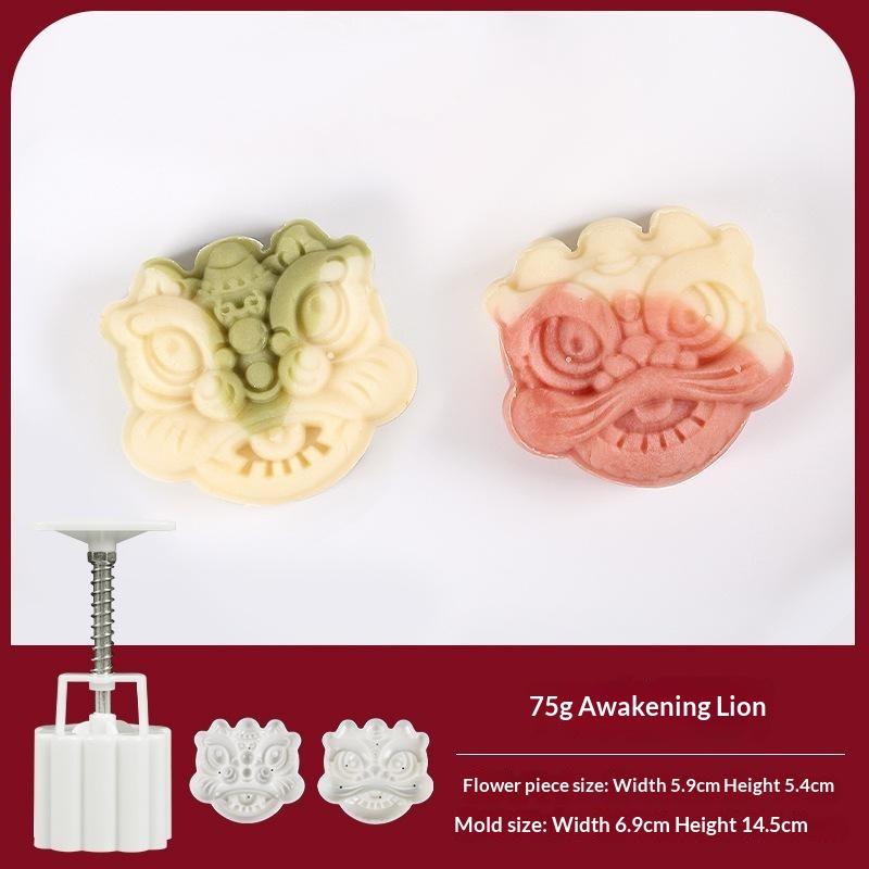 Plastic Hand Pressure Mooncake Mold Cookie Stamps Reusable Pastry Maker Tool Mid Autumn Festival For Baking Dessert Making