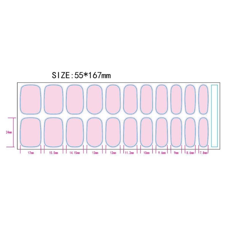 Gel Nail Stickers Full Cover Self Adhesive French Nail Strips Christmas Style Nail Wraps for DIY Manicure Home or Salon