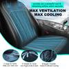 Universelles Autositz-Kühlpolster 3D-Netz Belüftungskissen mit Kühlventilatoren 12/24V für die Sommerfahrt - Anti-Rutsch-Design Neu