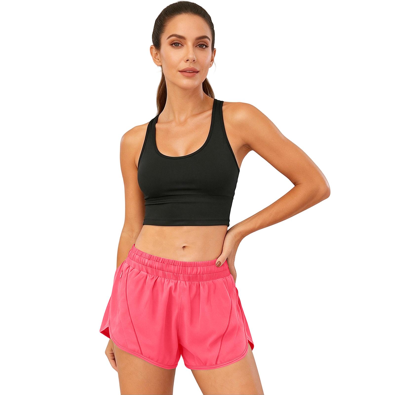 

Women s Casual Loose Color Pants Pocket Utility Shorts XL кавун червоний колір